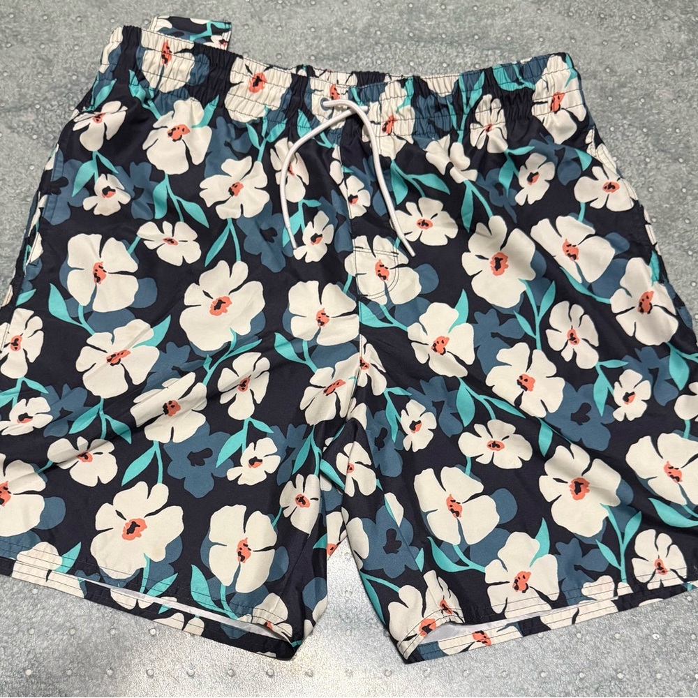 Floral Print Men's Swim Shorts